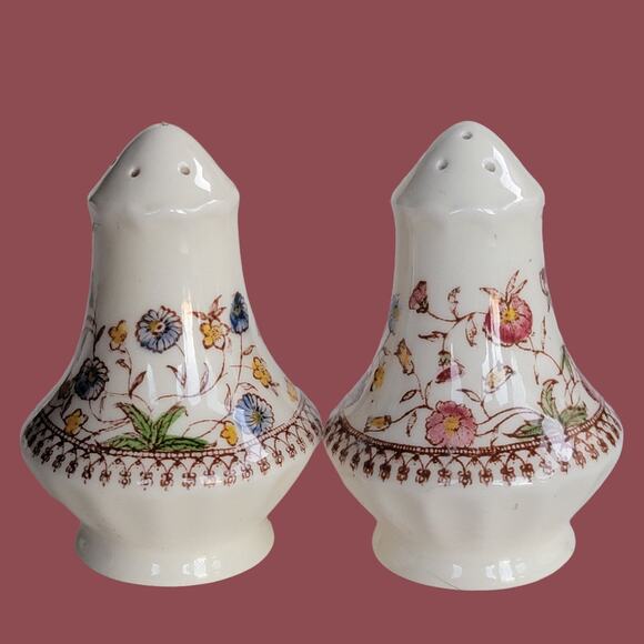Vintage 1950s Desert Bloom Vernon Kilns Salt and Pepper Shakers - Picture 1 of 5